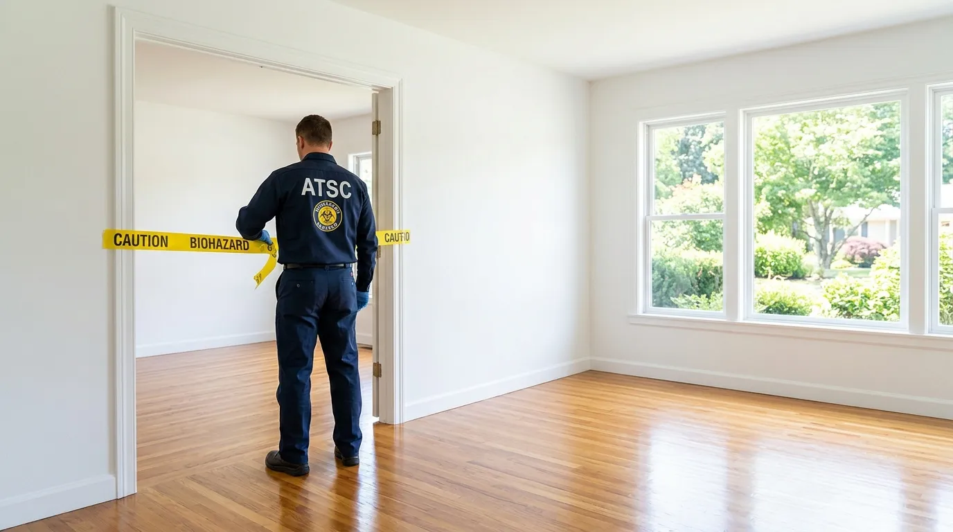 Certified biohazard cleanup crew performing Decomposition Cleanup in Oakland Park